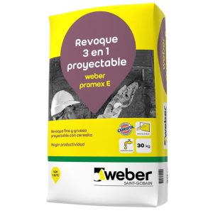 WEBER PROMEX E REVOQUE PROYECTABLE 3 EN 1 EXT.