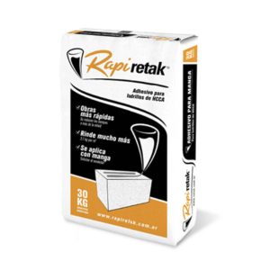 MORTERO ADHESIVO EN MANGA RAPIRETAK BOLSA X 30KG