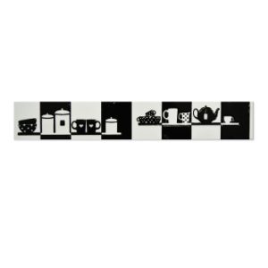 CERAMICO BLACK Y WHITE GUARDA 5 X 30 CM X UNIDAD