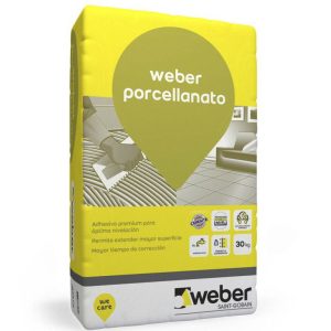 WEBER ADHESIVO PORCELL. X 30 KG